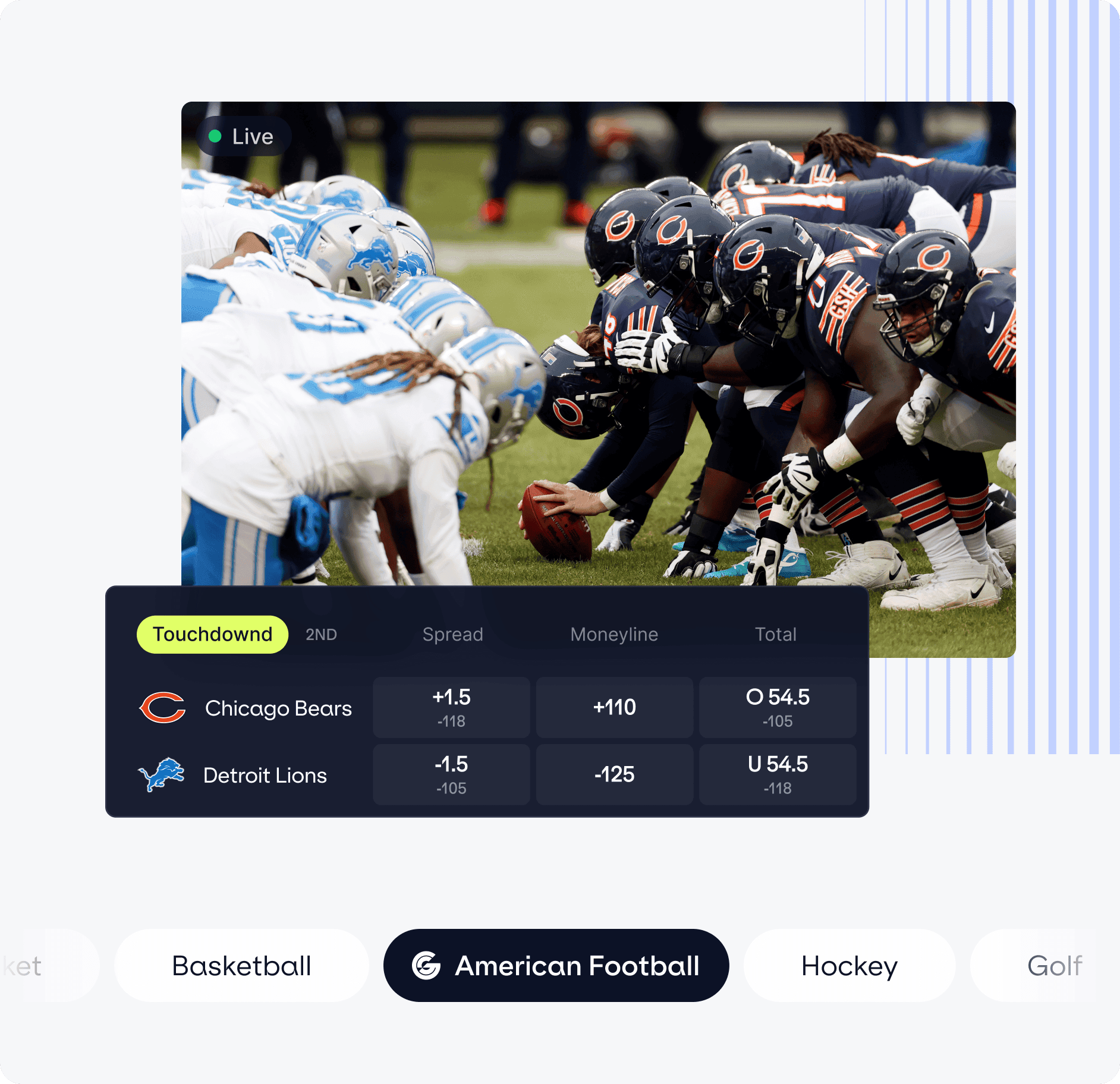 Genius Sports' platform providing live data and odds for dynamic sports betting experiences